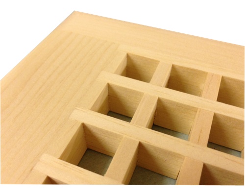 Egg Crate Self Rimming White Pine Floor Grate Vents